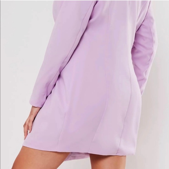 Missguided Plus Lilac Asymmetrical Blazer Dress - Picture 3 of 4